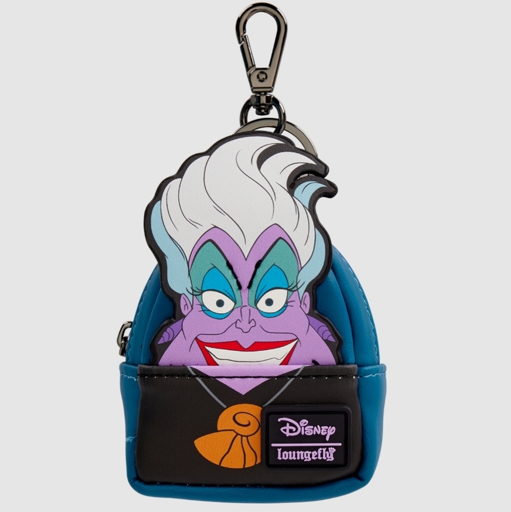 Loungefly Disney Villain Ursula Mini Backpack Keychain Charm